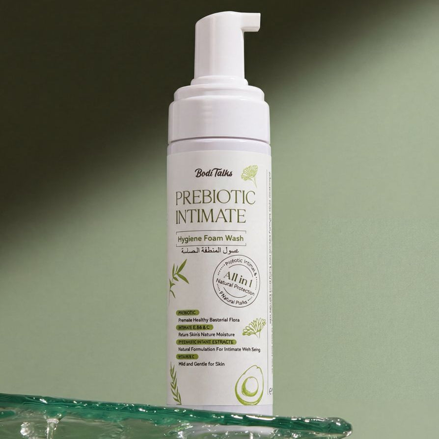 Prebiotic intimate Hygiene Foam Wash 9 Natural Plant Extracts 180ml
