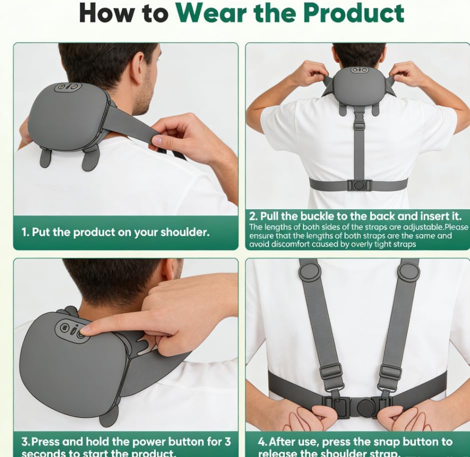 4D Green Neck & Shoulder Heat Massager