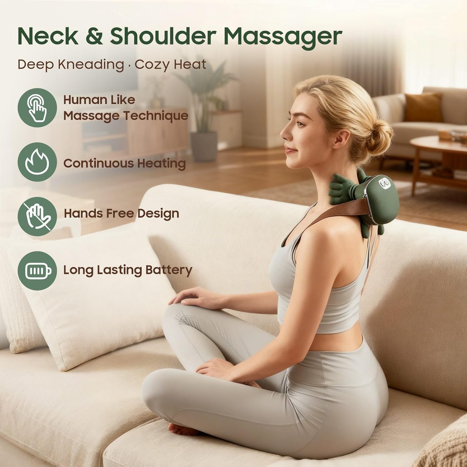 4D Green Neck & Shoulder Heat Massager