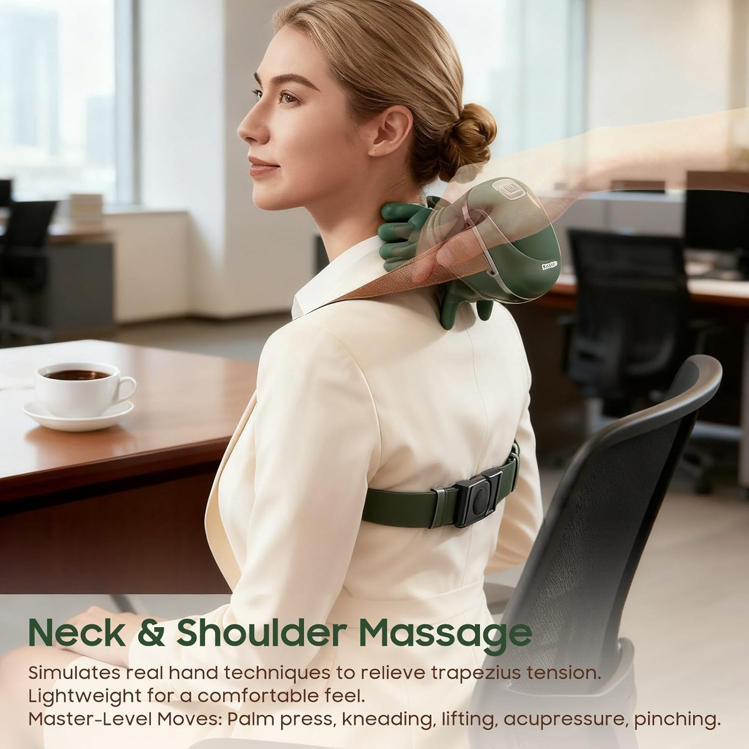 4D Green Neck & Shoulder Heat Massager