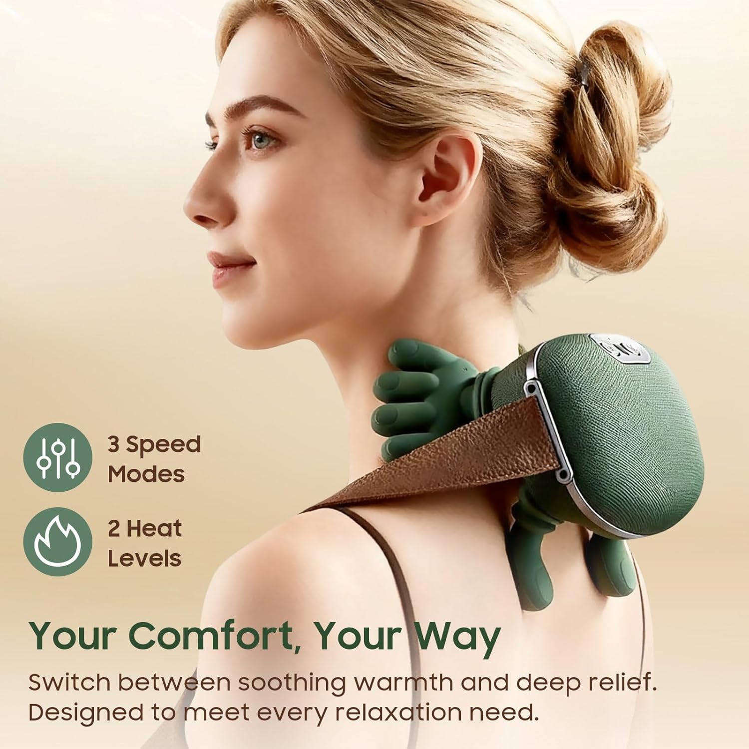 4D Green Neck & Shoulder Heat Massager