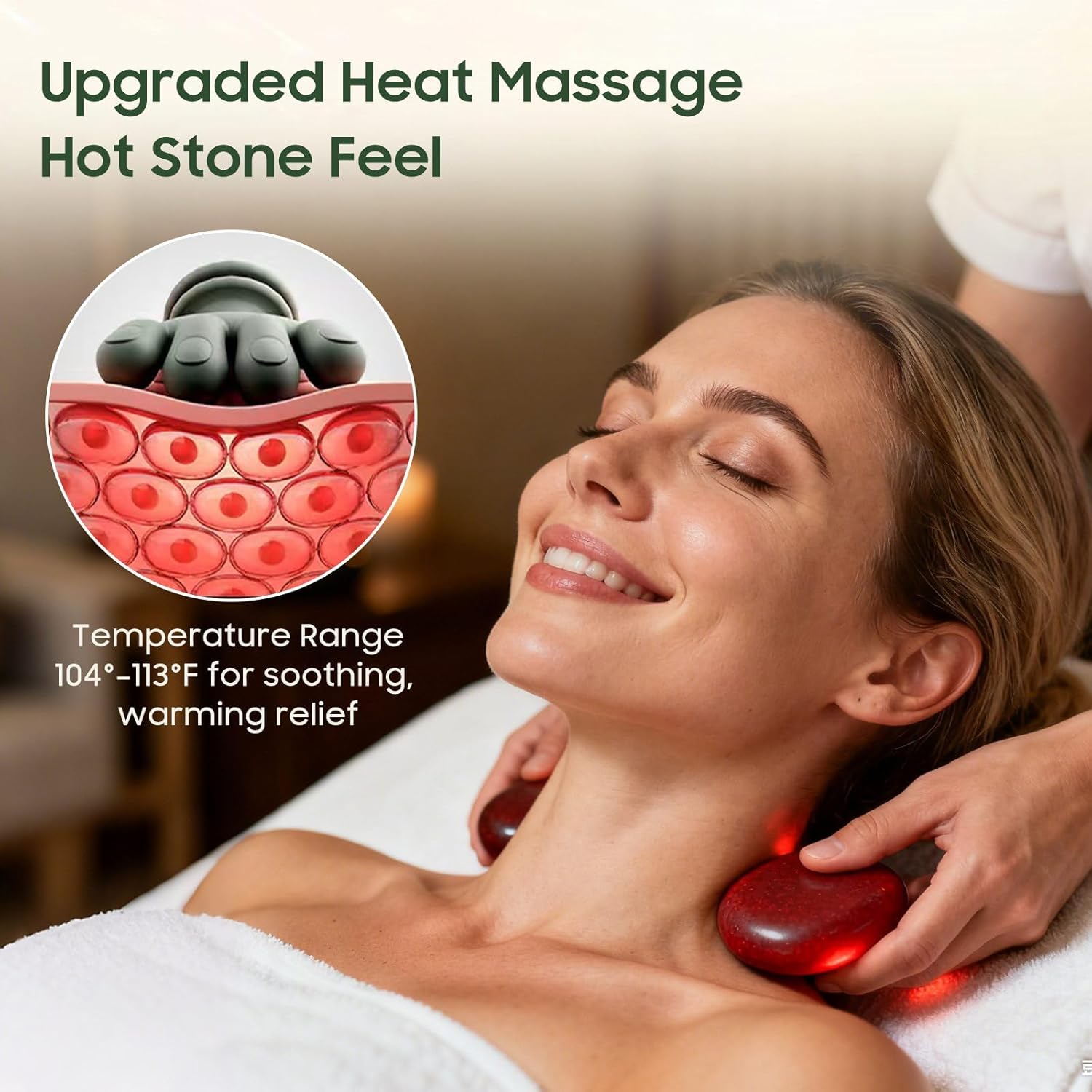 4D Green Neck & Shoulder Heat Massager