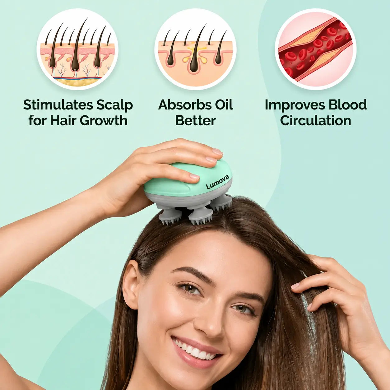 4-Heads Electric Scalp Massager