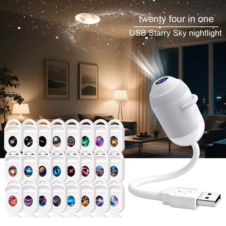 USB Starry Sky Light Projector