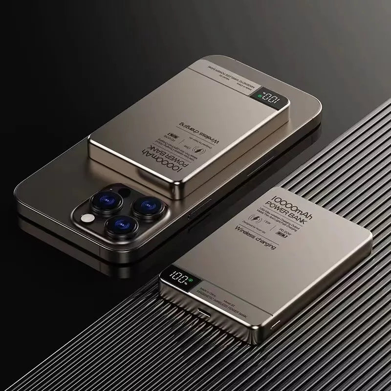 10000mAh Mini Power Bank Magnetic Wireless PD20W Fast Charging External Battery